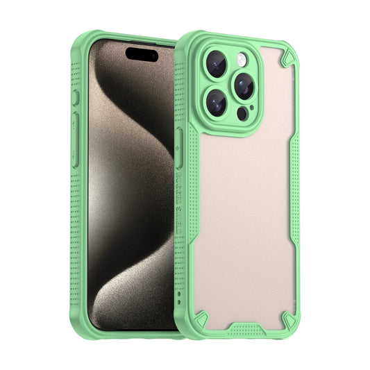 For iPhone 15 Pro Armor Glaze PC Hybrid TPU Phone Case(Green) - iPhone 15 Pro Cases by buy2fix | Online Shopping UK | buy2fix