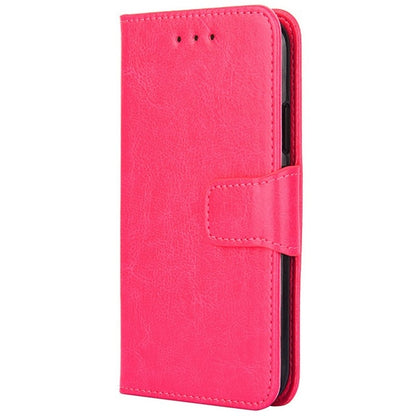 For iPhone 16 Pro Crystal Texture Leather Phone Case(Rose Red) - iPhone 16 Pro Cases by buy2fix | Online Shopping UK | buy2fix