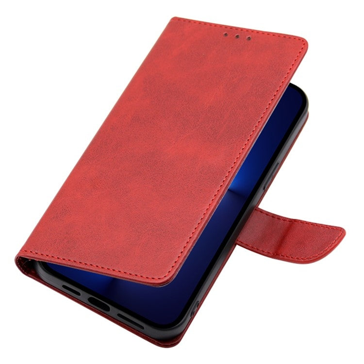 For iPhone 16 Plus Calf Texture Buckle Flip Leather Phone Case(Red) - iPhone 16 Plus Cases by buy2fix | Online Shopping UK | buy2fix