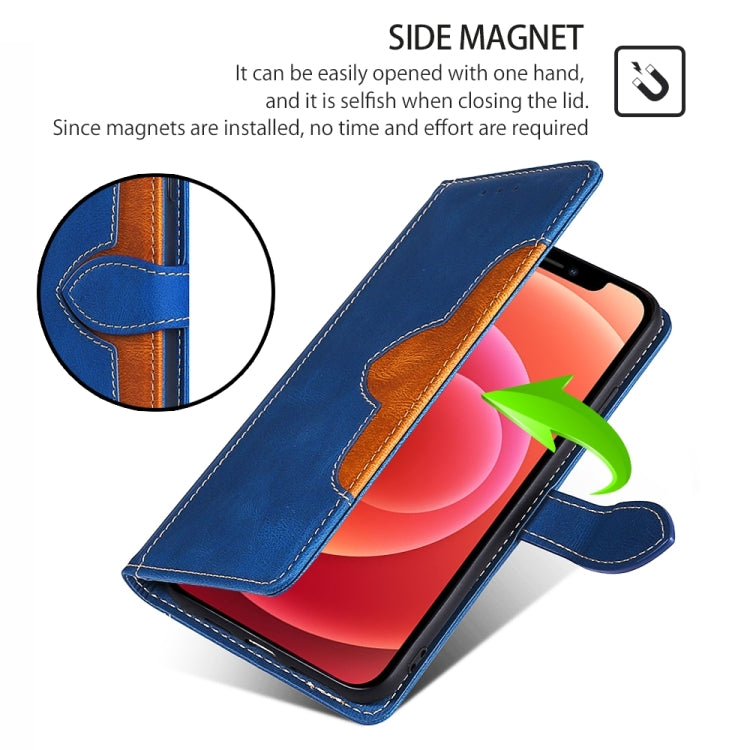 For iPhone 16 Pro Skin Feel Magnetic Buckle Leather Phone Case(Blue) - iPhone 16 Pro Cases by buy2fix | Online Shopping UK | buy2fix