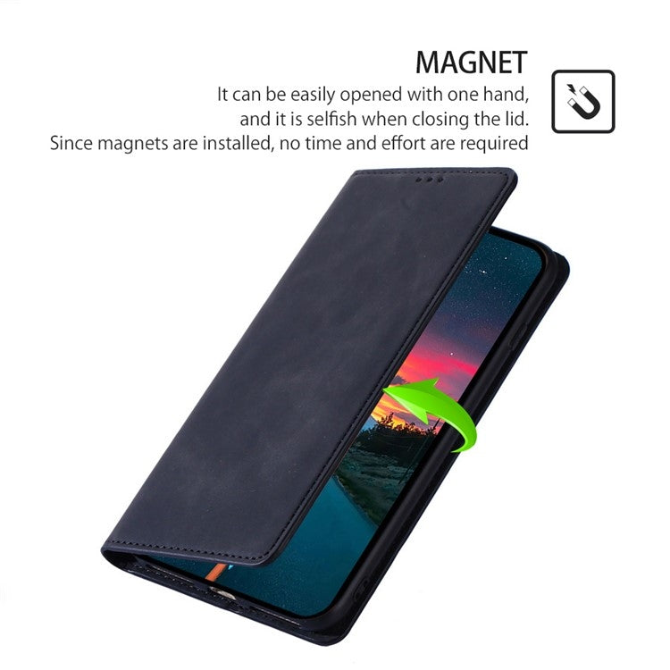 For iPhone 16 Pro Skin Feel Magnetic Leather Phone Case(Black) - iPhone 16 Pro Cases by buy2fix | Online Shopping UK | buy2fix