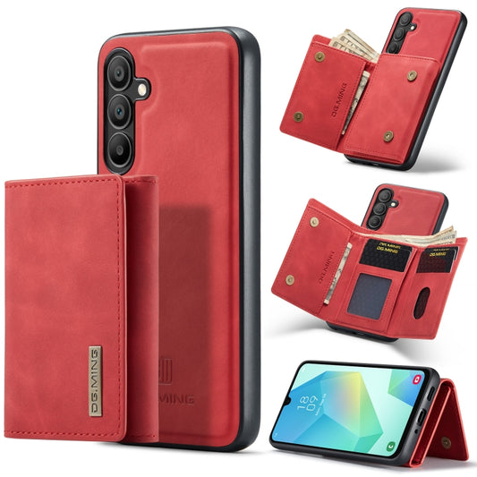 For Samsung Galaxy A16 5G DG.MING M1 Series 3-Fold Multi Card Wallet + Magnetic Phone Case(Red) - Galaxy Phone Cases by DG.MING | Online Shopping UK | buy2fix