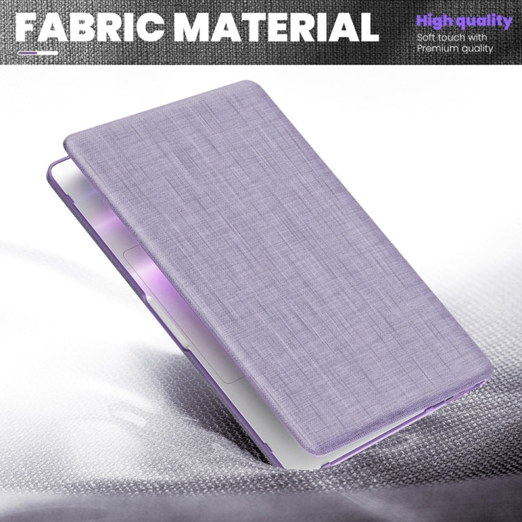 For MacBook Pro 13.3 inch M1 A2338 Fabric Magnetic Holder Laptop Protective Case(Purple) - MacBook Pro Cases by buy2fix | Online Shopping UK | buy2fix