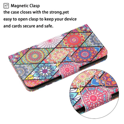 For Samsung Galaxy S25+ 5G Colored Drawing Pattern Leather Phone Case(Diamond Totem) - Galaxy S25+ 5G Cases by buy2fix | Online Shopping UK | buy2fix