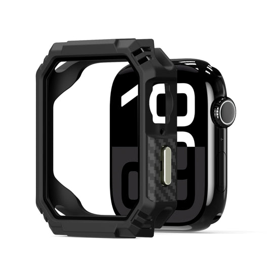 For Apple Watch Series 7 / 8 / 9 45mm DUX DUCIS Damo Series TPU+PC Hollow Watch Protective Case(Black) - Watch Cases by DUX DUCIS | Online Shopping UK | buy2fix