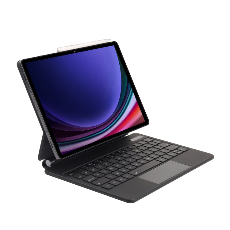 For Samsung Galaxy Tab S10+ / S9 FE+ P810 Magnetic Bluetooth Keyboard Leather Tablet Case(Black) - Samsung Keyboard by buy2fix | Online Shopping UK | buy2fix