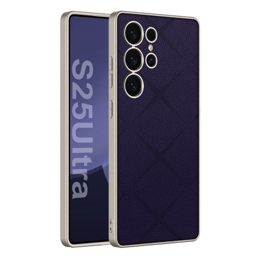 For Samsung Galaxy S25 Ultra 5G GKK Asterism Metal Paint Skin Feel Leather Full Coverage Phone Case(Purple) - Galaxy S25 Ultra 5G Cases by GKK | Online Shopping UK | buy2fix