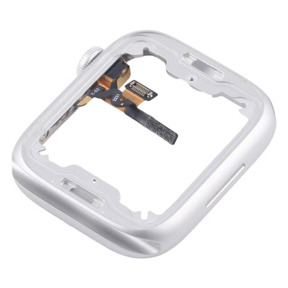 For Apple Watch Series  8 / 9 41MM GPS Aluminium Alloy Middle Frame Bezel Plate with Crown Spin Axis Flex Cable(Silver) - Middle Frame by buy2fix | Online Shopping UK | buy2fix