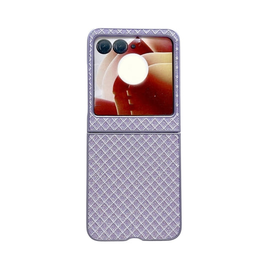 For Motorola Razr 50 Ultra Sparkling Diamond Rhombus PC Phone Case(Purple) - Motorola Cases by buy2fix | Online Shopping UK | buy2fix