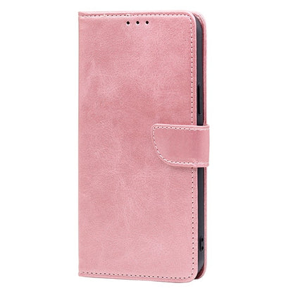 For Samsung Galaxy S25 5G Calf Texture Buckle Flip Leather Phone Case(Rose Gold) - Galaxy S25 5G Cases by buy2fix | Online Shopping UK | buy2fix