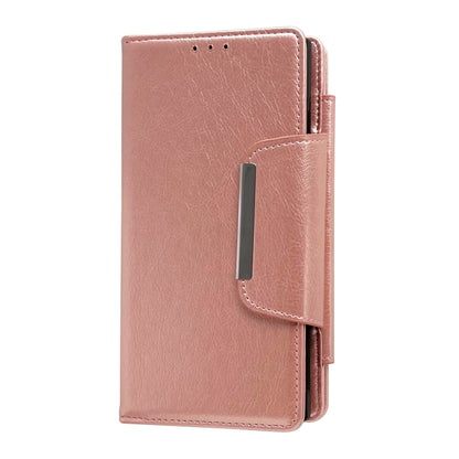 For Samsung Galaxy S25+ 5G Multifunctional 7-Card Wallet Leather Phone Case(Rose Gold) - Galaxy S25+ 5G Cases by buy2fix | Online Shopping UK | buy2fix