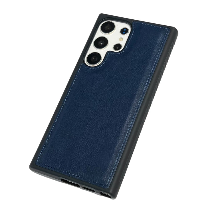 For Samsung Galaxy S25+ 5G Cowhide Texture Back Cover Phone Case(Royal Blue) - Galaxy S25+ 5G Cases by buy2fix | Online Shopping UK | buy2fix