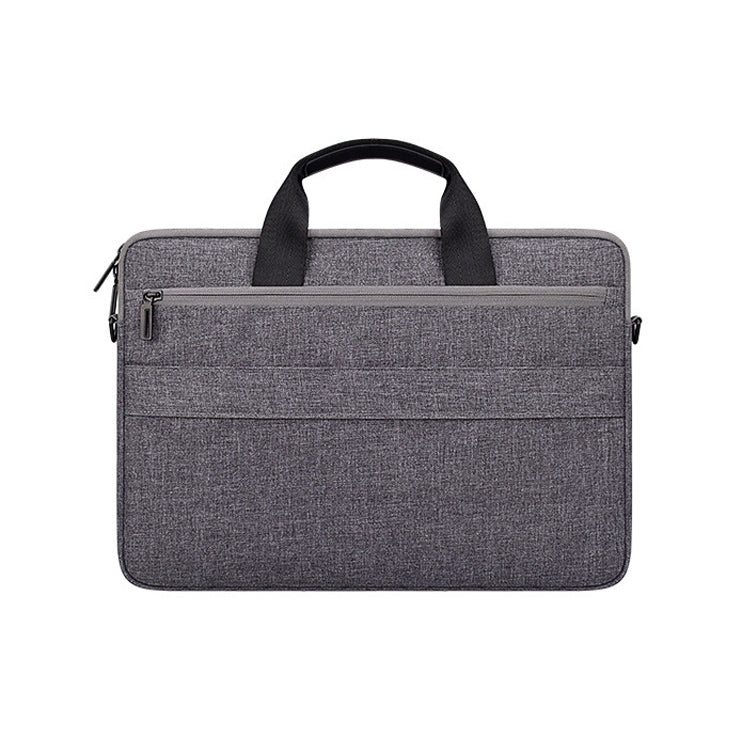 ST08 Handheld Briefcase Carrying Storage Bag with Shoulder Strap for 15.4 inch Laptop(Grey) - 15 inch by buy2fix | Online Shopping UK | buy2fix