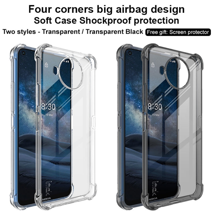 For Nokia 8.3 5G IMAK All-inclusive Shockproof Airbag TPU Case with Screen Protector(Transparent) - Nokia Cases by imak | Online Shopping UK | buy2fix