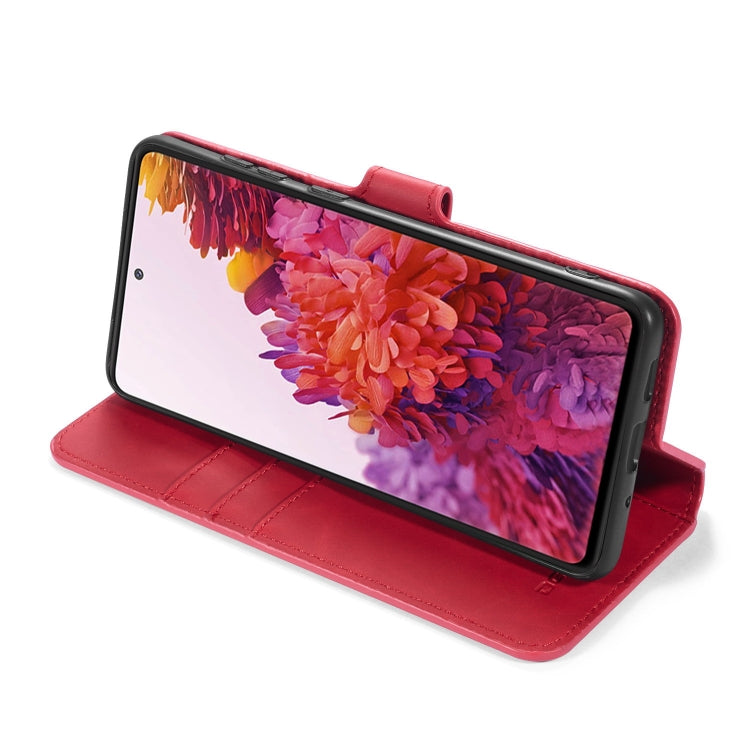 For Samsung Galaxy S20 FE DG.MING Retro Oil Side Horizontal Flip Case with Holder & Card Slots & Wallet(Red) - Galaxy S20 FE Cases by DG.MING | Online Shopping UK | buy2fix