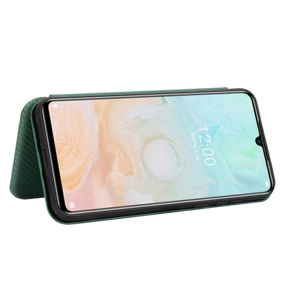 For DOOGEE N20 Pro Carbon Fiber Texture Horizontal Flip TPU + PC + PU Leather Case with Card Slot(Green) - More Brand by buy2fix | Online Shopping UK | buy2fix