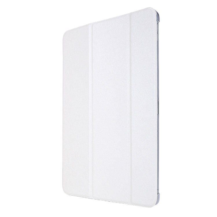 Silk Texture Flip Magnetic PU Leather Smart Case with Three-folding Holder For iPad Air 11 2024 / Air 2022 / 2020 10.9(White) - iPad Air (2022) / (2020) 10.9 Cases by buy2fix | Online Shopping UK | buy2fix