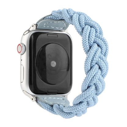 Elastic Woven Watch Band For Apple Watch Ultra 49mm&Watch Ultra 2 49mm / Series 9&8&7 45mm / SE 3&SE 2&6&SE&5&4 44mm / 3&2&1 42mm, Length:120mm(Sky Blue) - Watch Bands by buy2fix | Online Shopping UK | buy2fix