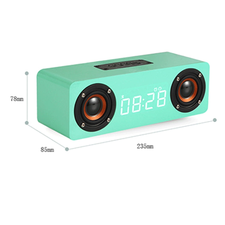 M5C Subwoofer Wooden Clock Bluetooth 4.2 Speaker, Support TF Card & 3.5mm AUX & FM Radio(Grey Wood Grain) - Desktop Speaker by buy2fix | Online Shopping UK | buy2fix