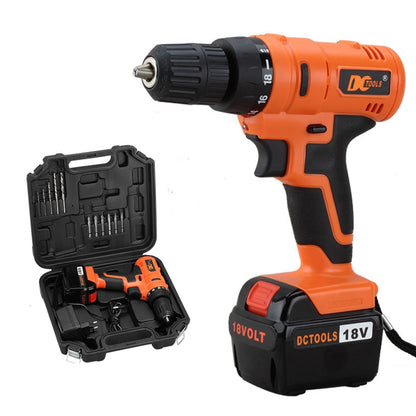 D017-18V Stepless Speed Changing Rechargeable Electric Drill Set with LED light, AC 220V, EU Plug, Random Color Delivery - Drill & Drill Bits by buy2fix | Online Shopping UK | buy2fix