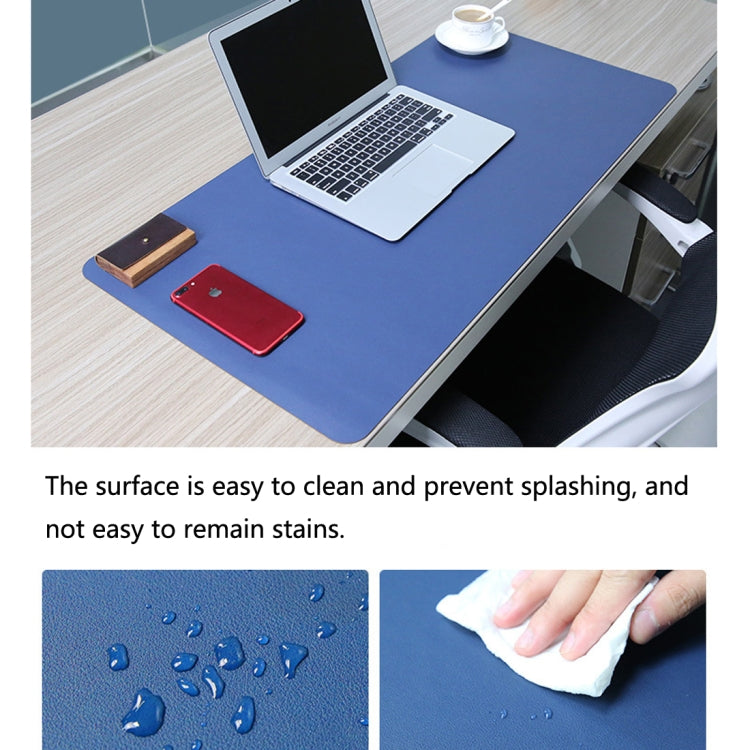 Multifunction Business PU Leather Mouse Pad Keyboard Pad Table Mat Computer Desk Mat, Size: 80 x 40cm(Sapphire Blue) - Desk Pads by buy2fix | Online Shopping UK | buy2fix