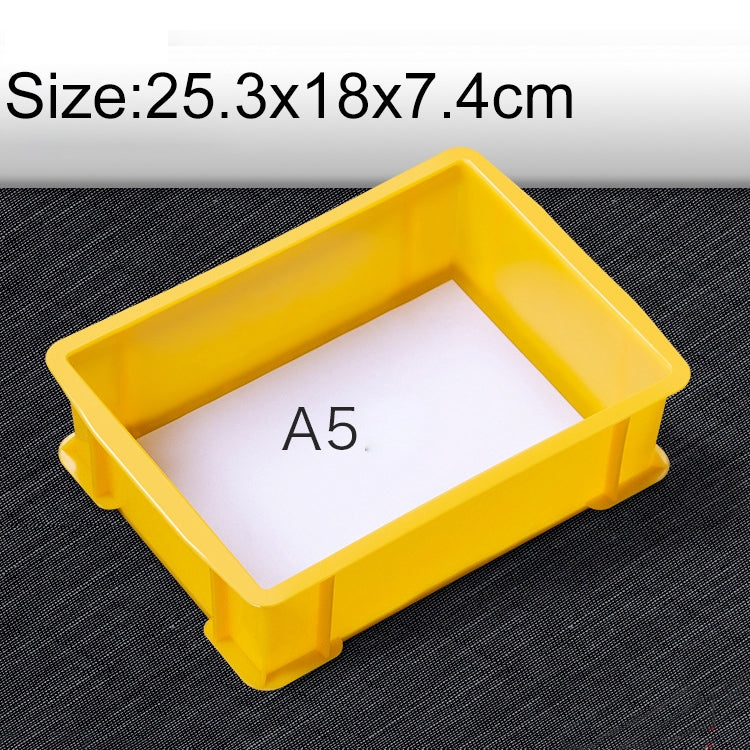 Thick Multi-function Material Box Brand New Flat Plastic Parts Box Tool Box, Size: 25.3cm x 18cm x 7.4cm(Yellow) - Storage Bags & Boxes by buy2fix | Online Shopping UK | buy2fix