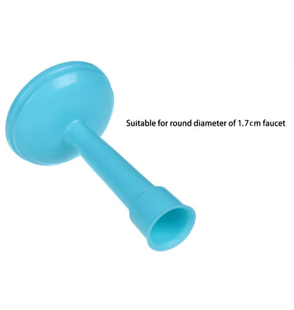 2 PCS Faucet Splash Water-saving Shower Bath Adjustable Valve Filter Water Saving Devices, Large Size: 6.5 x 15cm, Suitable for 17mm Diameter Round Faucets(Blue) - Faucets & Accessories by buy2fix | Online Shopping UK | buy2fix