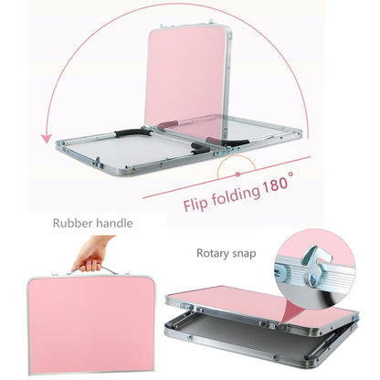 Rubber Mat Adjustable Portable Laptop Table Folding Stand Computer Reading Desk Bed Tray (Pink) - Laptop Stand by buy2fix | Online Shopping UK | buy2fix