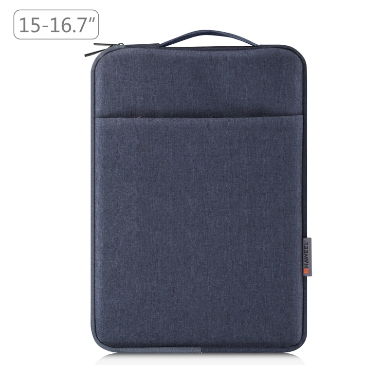 HAWEEL Laptop Sleeve Case Zipper Briefcase Bag with Handle for 15-16.7 inch Laptop(Gray Blue) - 15.6 - 17 inch by HAWEEL | Online Shopping UK | buy2fix