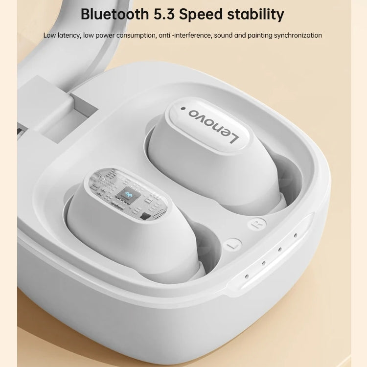 Lenovo XT62 Bluetooth 5.3 In-Ear Noise Reduction Wireless Bluetooth Earphone (White) - Bluetooth Earphone by Lenovo | Online Shopping UK | buy2fix