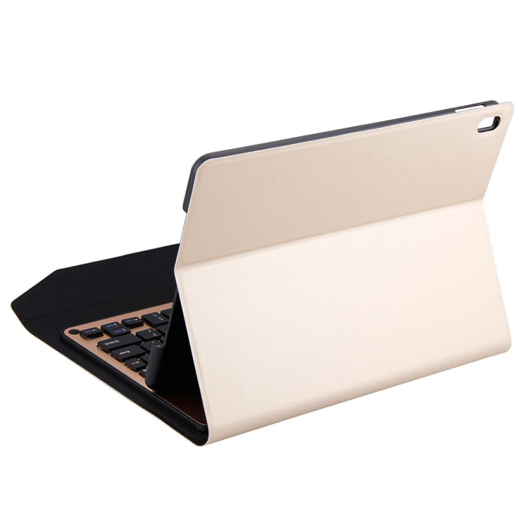 FT-1039B Detachable Bluetooth 3.0 Aluminum Alloy Keyboard + Lambskin Texture Leather Tablet Case for iPad Pro 10.5 inch / iPad Air (2019), with Water Repellent / Three-gear Angle Adjustment / Magnetic / Sleep Function (Gold) - For iPad Pro by buy2fix | Online Shopping UK | buy2fix