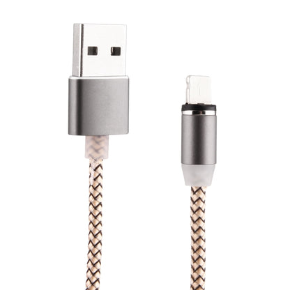 360 Degree Rotation 8 Pin to USB 2.0 Weave Style Magnetic Charging Cable with LED Indicator, Cable Length: 1m(Gold) - Charging Cable & Head by buy2fix | Online Shopping UK | buy2fix