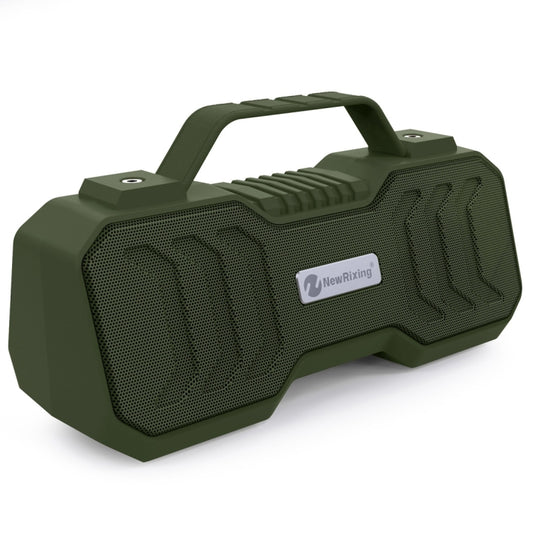 NewRixing NR-4500 Portable Wireless Bluetooth Stereo Speaker Support TWS / FM Function Speaker(Army Green) - Desktop Speaker by NewRixing | Online Shopping UK | buy2fix