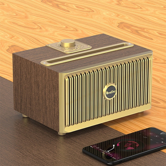 Oneder V6 Portable Wireless Bluetooth Speaker, Support Hands-free & FM & TF Card & AUX & USB Drive (Bronze) - Desktop Speaker by OneDer | Online Shopping UK | buy2fix