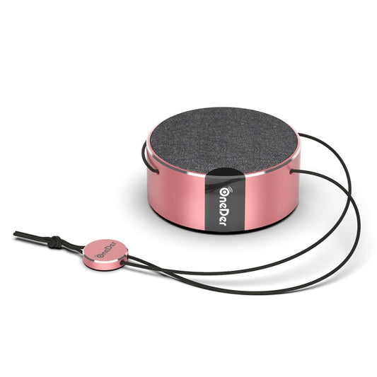 Oneder V12 Mini Wireless Bluetooth Speaker with Lanyard, Support Hands-free(Pink) - Desktop Speaker by OneDer | Online Shopping UK | buy2fix