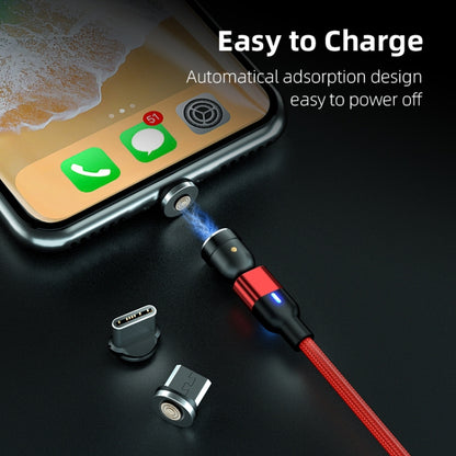 1m 3A Output 3 in 1 USB to 8 Pin + USB-C / Type-C + Micro USB 540 Degree Rotating Magnetic Data Sync Charging Cable(Black) - Charging Cable & Head by buy2fix | Online Shopping UK | buy2fix