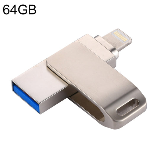 RQW-10G 2 in 1 USB 2.0 & 8 Pin 64GB Flash Drive, for iPhone & iPad & iPod & Most Android Smartphones & PC Computer - U Disk & Card Reader by buy2fix | Online Shopping UK | buy2fix