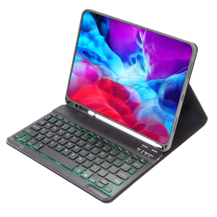 X-11BS Skin Plain Texture Detachable Bluetooth Keyboard Tablet Case for iPad Pro 11 inch 2020 / 2018, with Pen Slot & Backlight (Light Purple) - For iPad Pro by buy2fix | Online Shopping UK | buy2fix