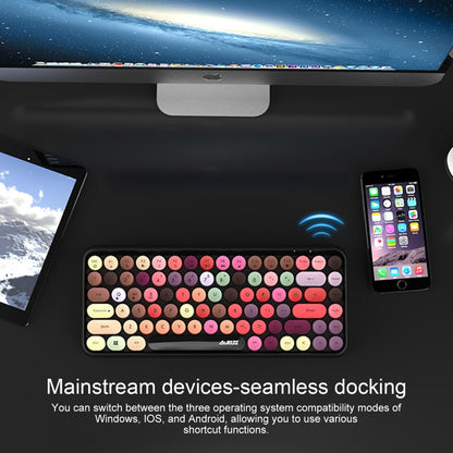 Ajazz 308I Tablet Mobile Phone Computer Household Office Wireless Keyboard(Green) - Wireless Keyboard by buy2fix | Online Shopping UK | buy2fix
