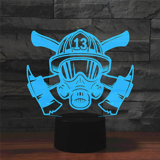 Fire Fighting Shape 3D Colorful LED Vision Light Table Lamp, Crack Touch Version - Novelty Lighting by buy2fix | Online Shopping UK | buy2fix