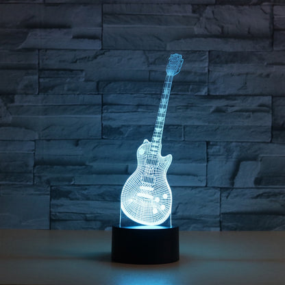 Guitar Shape 3D Colorful LED Vision Light Table Lamp, Crack Touch Version - Novelty Lighting by buy2fix | Online Shopping UK | buy2fix