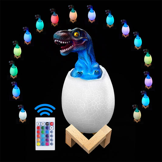 Tyrannosaurus Shape Creative Touch 3D Decorative Night Light, 16-color Patting Remote Control Version - Night Lights by buy2fix | Online Shopping UK | buy2fix