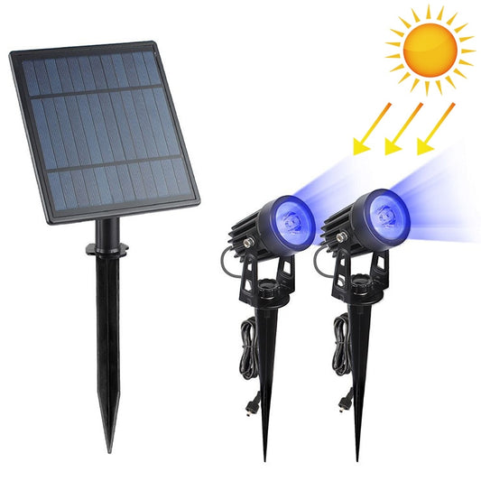 6W One for Two Solar Spotlight Outdoor IP65 Waterproof Light Control Induction Lawn Lamp, Luminous Flux: 300-400lm(Blue Light) - Solar Lights by buy2fix | Online Shopping UK | buy2fix