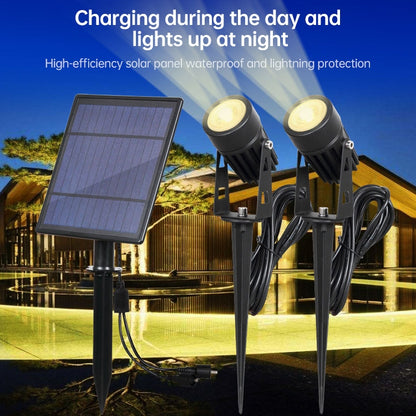 6W One for Two Solar Spotlight Outdoor IP65 Waterproof Light Control Induction Lawn Lamp, Luminous Flux: 300-400lm (Green Light) - Solar Lights by buy2fix | Online Shopping UK | buy2fix