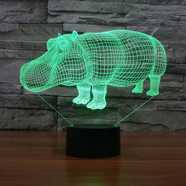 Rhino Style 3D Touch Switch Control LED Light , 7 Color Discoloration Creative Visual Stereo Lamp Desk Lamp Night Light - Novelty Lighting by buy2fix | Online Shopping UK | buy2fix