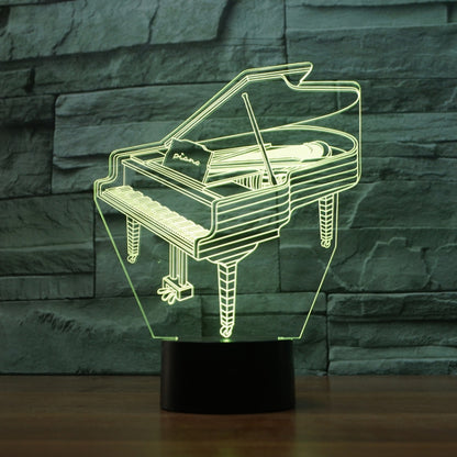 Piano Shape 3D Colorful LED Vision Light Table Lamp, USB & Battery Version - Novelty Lighting by buy2fix | Online Shopping UK | buy2fix