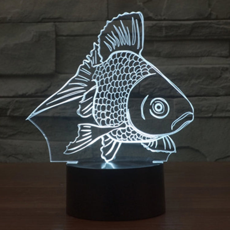 Goldfish Style 3D Touch Switch Control LED Light , 7 Color Discoloration Creative Visual Stereo Lamp Desk Lamp Night Light - Novelty Lighting by buy2fix | Online Shopping UK | buy2fix