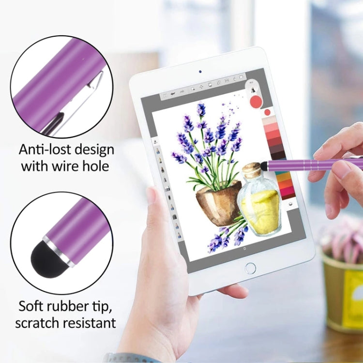 Universal Three Rings Mobile Phone Writing Pen (Purple) - Stylus Pen by buy2fix | Online Shopping UK | buy2fix