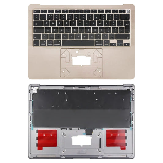 For Macbook Air 13 2020 M1 A2337 C-side Cover + UK Edition Key Board (Gold) - Bottom Cover by buy2fix | Online Shopping UK | buy2fix