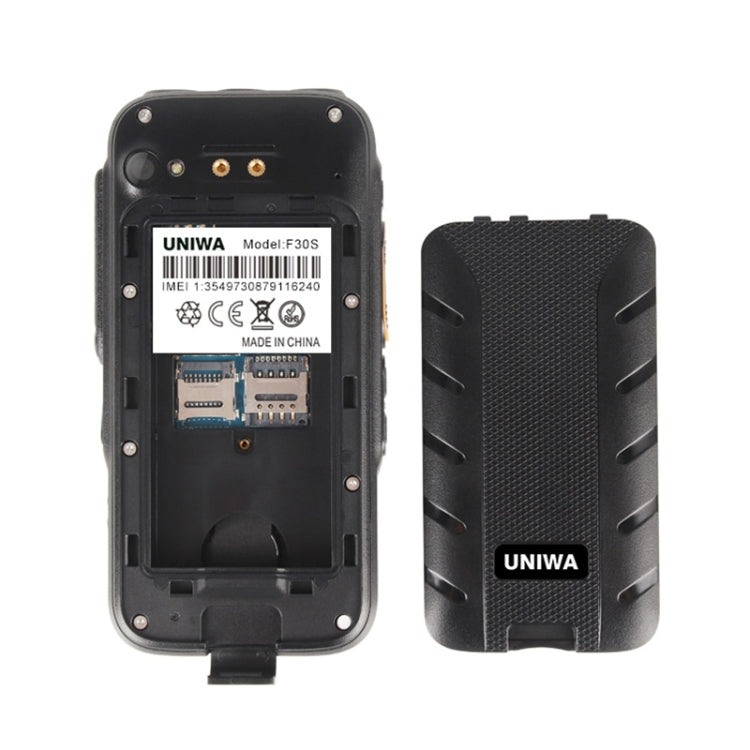 UNIWA F30S Rugged Phone, 1GB+8GB, US Version, IP68 Waterproof Dustproof Shockproof, 4000mAh Battery, 2.8 inch Android 8.1 MTK6739 Quad Core up to 1.3GHz, Network: 4G, NFC, SOS - UNIWA by UNIWA | Online Shopping UK | buy2fix